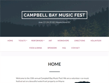 Tablet Screenshot of campbellbaymusicfest.com